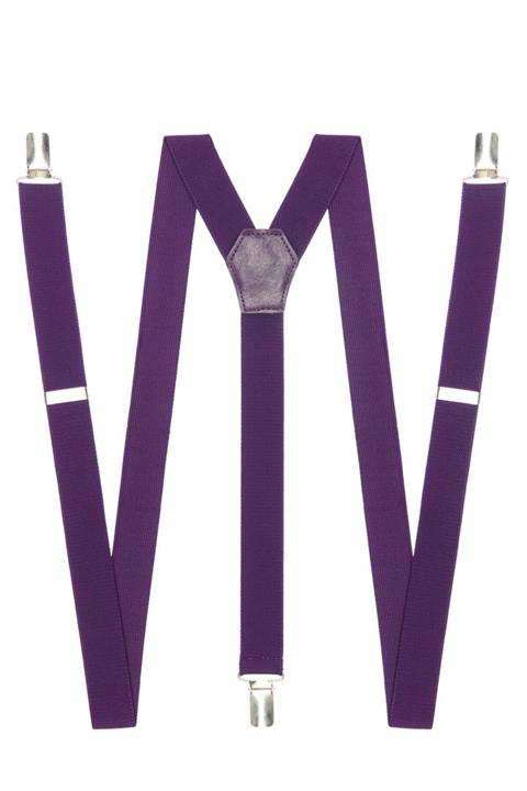 DWOY Metal Klipsli Yetişkin Boy Mor İnce Pantolon Askısı
