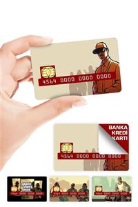 ZipZap Gta San Andreas Kredi Kartı Kaplama Sticker 4 Adet