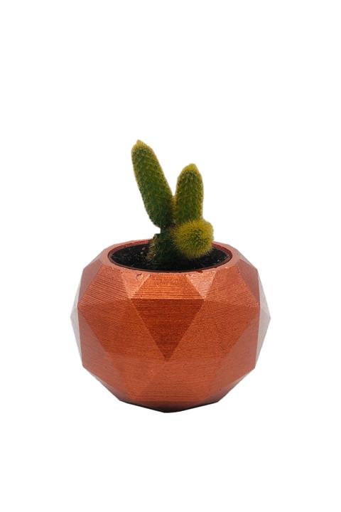 Hani Atölye Beton Saksı Geometrik - Bakır