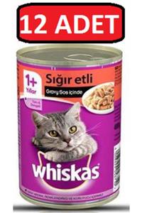 Whiskas Sığır Etli Konserve Yaş Kedi Maması 12 Adet X 400 Gr