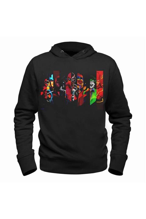 Alfa Tshirt Marvel Siyah Sweatshirt