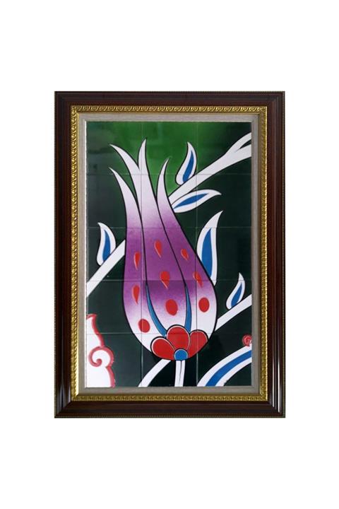 Armada Çini 60x100 Cm Ed 615 Yeşil Lale Eldekoru Çini Pano