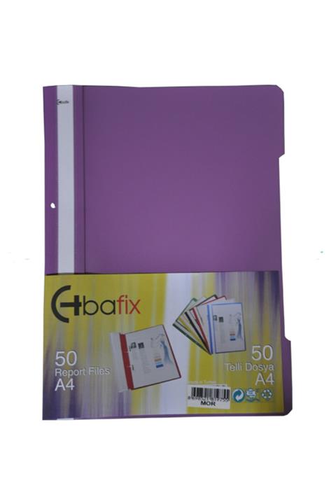 Bafix Telli Dosya Mor 50 Adet 8698521819755