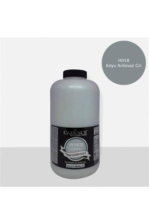 Cadence Hibrit Multisurface Akrilik Boya 2000 Ml H058 Koyu Ard. Gri