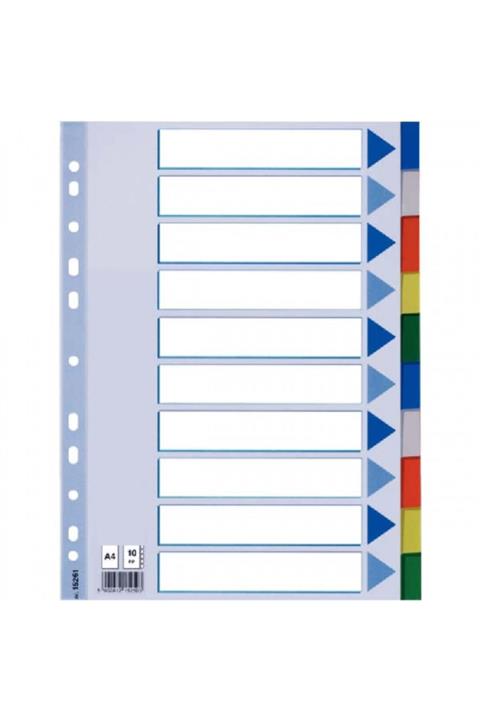 Vegus Ayraç 10 Renkli Plastik A4