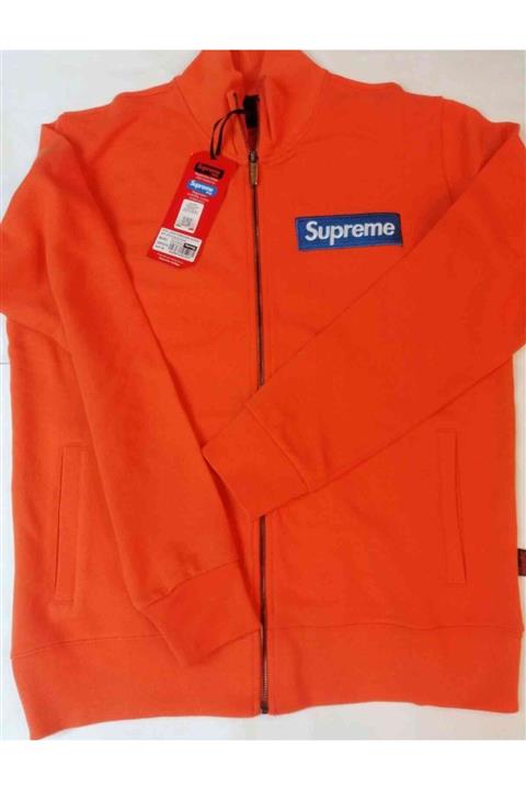 Supreme Unisex Turuncu Fermuarlı Jacket
