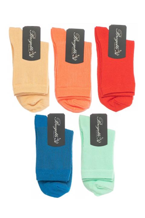 Pera Socks Karışık Düz Soket Çorap 5'li