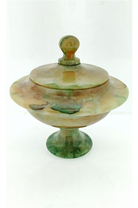 X MERMER Renkli Mermer Ayaklı Şekerlik