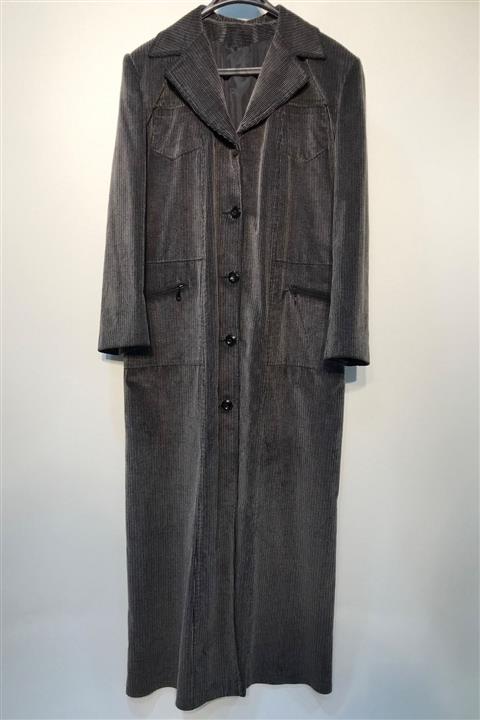 BERRİNMİLLA Kadın Gri Kadife Tesettür Pardesü