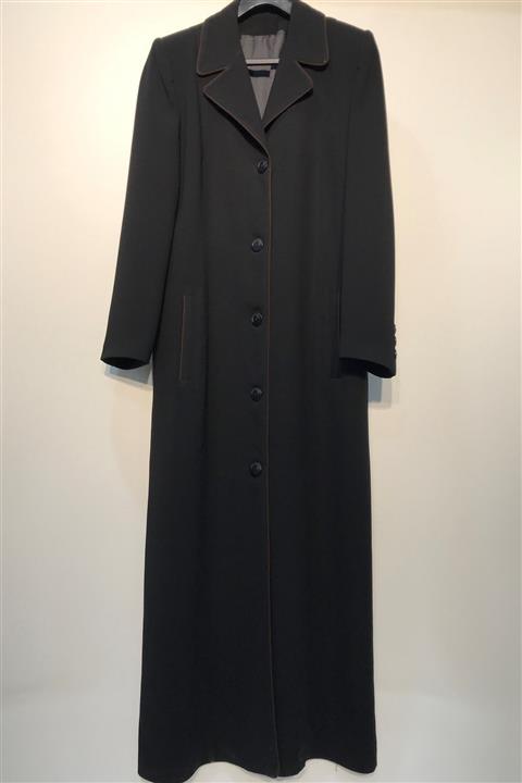 BERRİNMİLLA Kadın Kahverengi Biyeli Siyah Pardesü