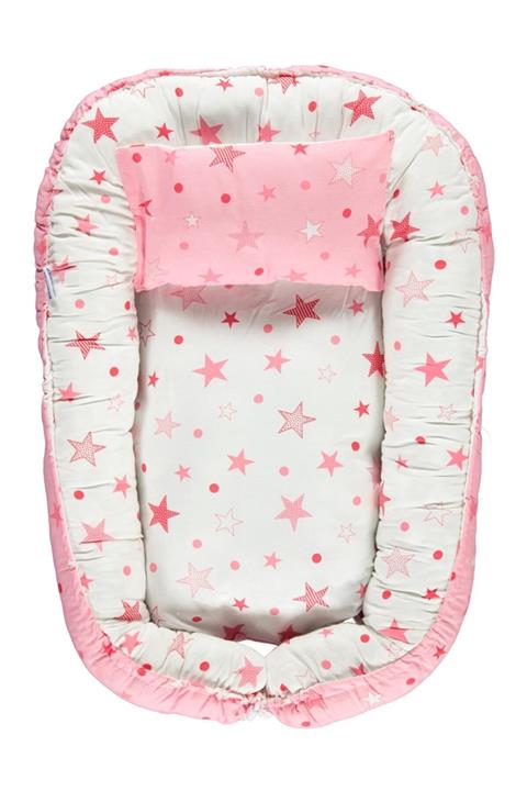 Kujju Bebek Uyku Minderi 45x65 cm Beyaz-pembe