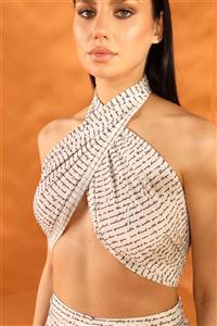 ELAF BEACHWEAR Kadın BEyaz Daıry Pareo Şal