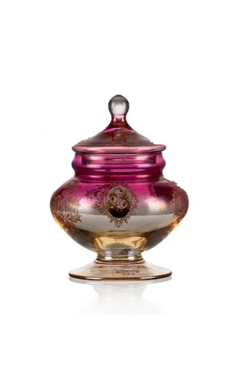 Porio Bordo Amber Kapalı Şekerlik 20x25cm