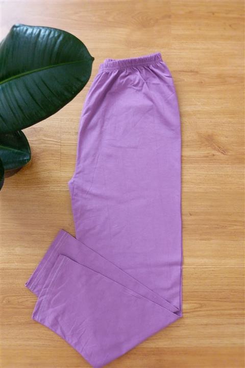 BERA TEKSTİL Kadın Düz Renk Lila Penye Pijama