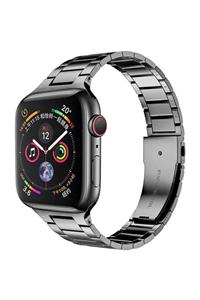 WIWU Apple Watch Uyumlu 40mm Wiwu Ultra Thin Steel Belt Three Beads Metal Kordon