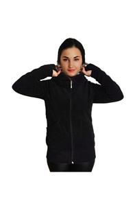 Arberk Kadın Siyah Eldivenli Polar Sweatshirt