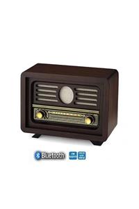 YUSOFT Üsküdar Model Bluetooth Fm Sd Kart Aux Usb Özellikli Nostaljik Ahşap Radyo Istanbul Model Retro