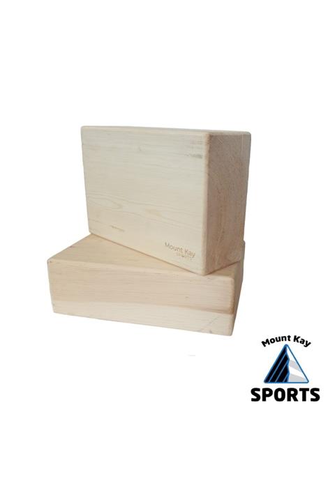 Mount Kay SPORTS Doğal Ahşap Yoga Blok Set 2'li