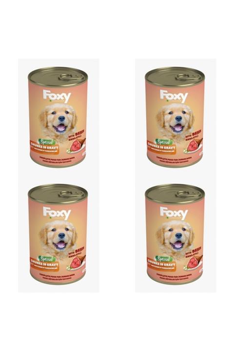 Foxy Chunks In Gravy Dana Etli Yavru Köpek Konservesi 415 Gr 4 Lü