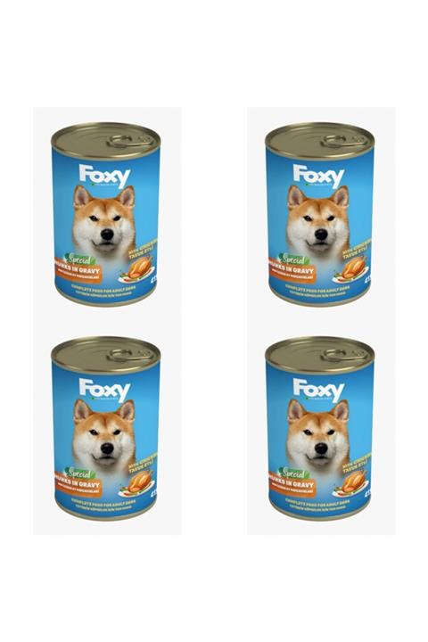 Foxy Chunks In Gravy Tavuk Etli Köpek Konservesi 415 Gr 4 Lü
