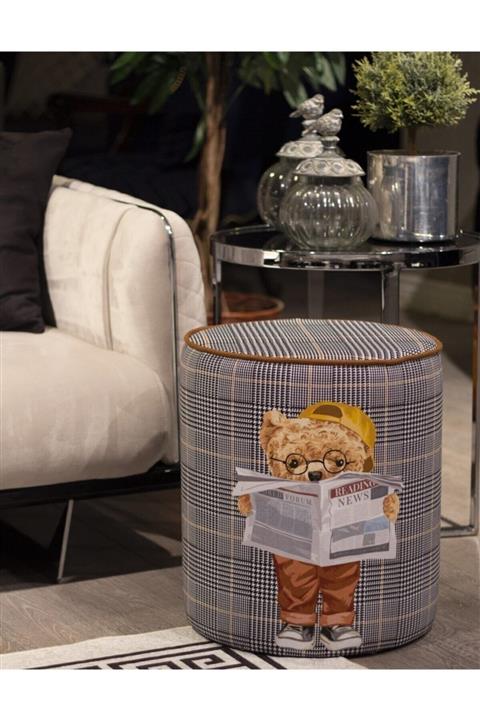 Kaunas Yeni Tasarım Lüks Puf Gazeteci Teddy Puf 104