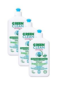 Green Clean Bitkisel Sensitive Bulaşık Deterjanı 500 Ml Hassas Ve Alerjik Ciltlere Özel 3'lü