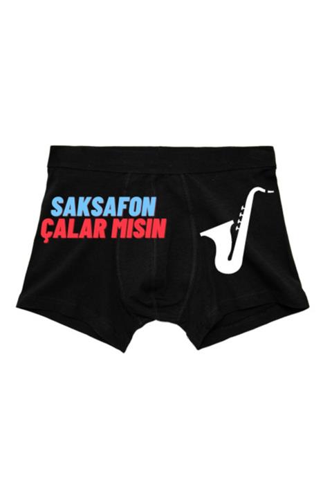 BoxerMasters Saksafon Yazılı Baskılı Erkek\\man Boxer
