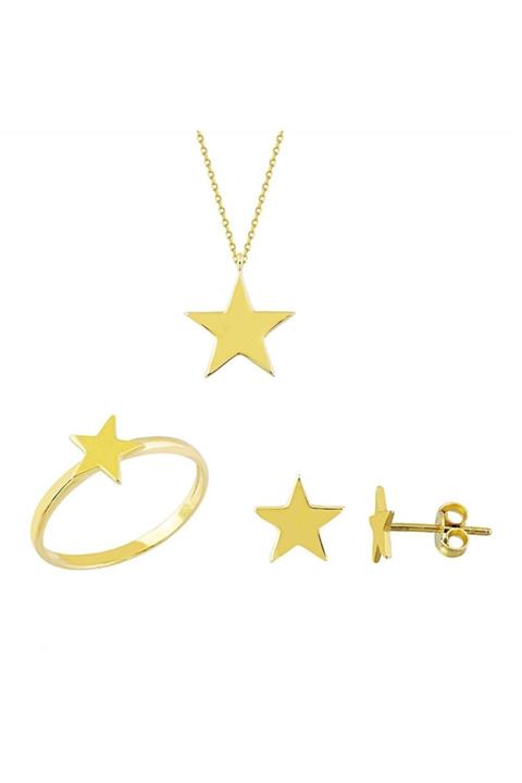 Sembol Gold Altın Yıldız 3'lü Takı Seti 14k Gold