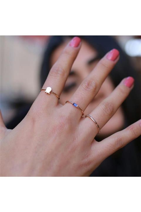 ByGoldenHouse Laleli Kombin Yüzük