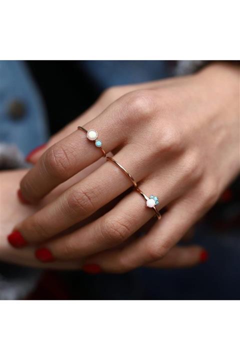 ByGoldenHouse Opal Taç Yüzük Kombin