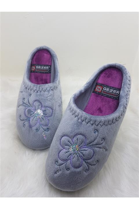 GEZER Yumuşak Taban Nakışlı Kışlık Terlik