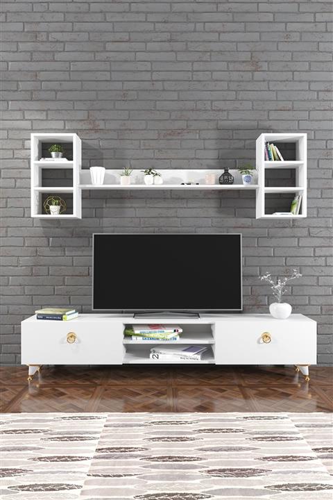 Ardeno Piyano Tv Ünitesi Beyaz