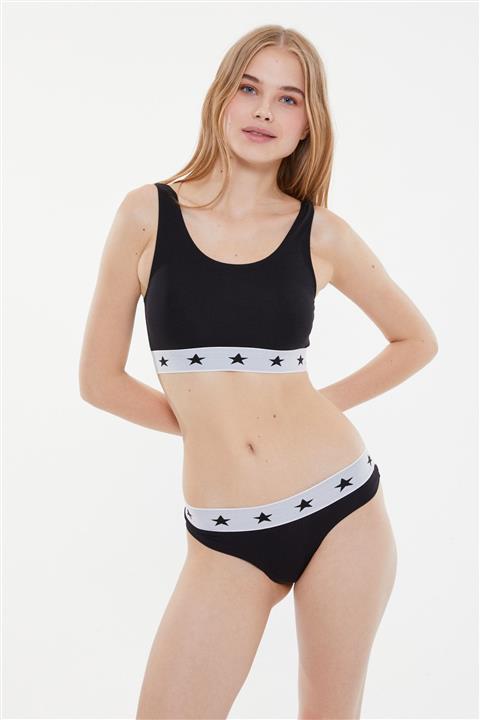 TRENDYOLMİLLA Siyah Pamuklu Spor Sütyeni THMSS21SU0034