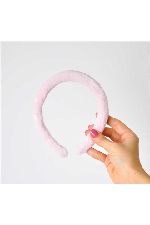 Le Mabelle Pembe Peluş Kız Çocuk Taç