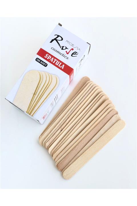 Roesıa Rose Cosmetics Ahşap Spatula & Ağda Kaşığı 100 Adet