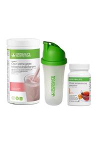 Herbalife Ahududu Shake 550 gr + Şeftali Çay 50 gr + Shaker Hediye