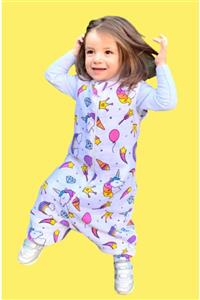 minikiti Baharlık Elyafsız Çift Kat Organik Müslin Unicorn Cocuk Ve Bebek Uyku Tulumu
