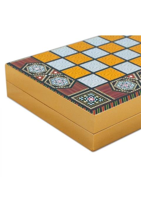 Star Oyun Masif Gold Sedef Tavla