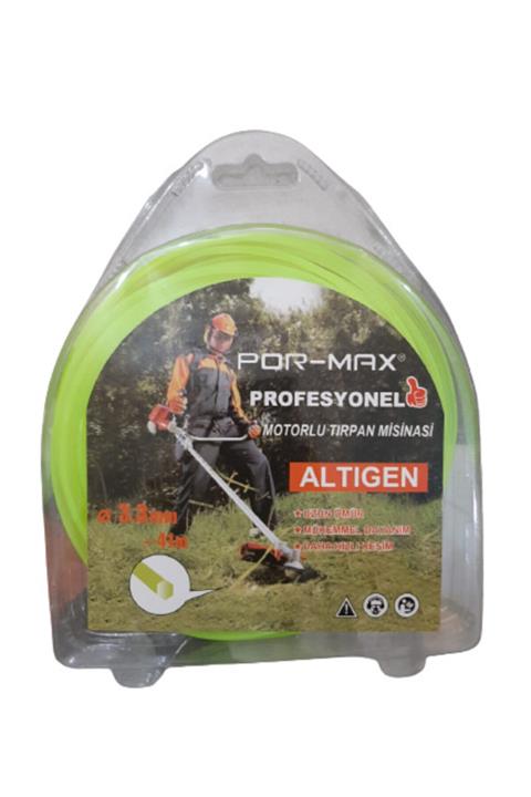 PorMax Motorlu Tırpan Misinası 3.3 Mm Kalınlığında 41 M Altıgen