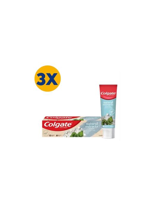 Colgate Natural Extracts Tuz Ile Florürlü Diş Macunu 75 Ml 3x Adet