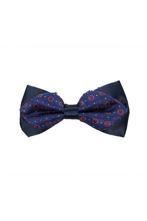 ROMASTER Lacivert Renk Daire Desenli Erkek Papyon