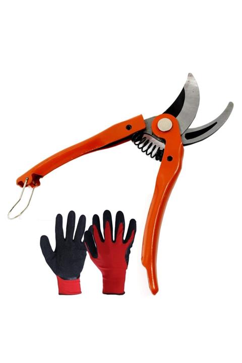 NO NAME Çelik Budama Makası Eldiven Seti