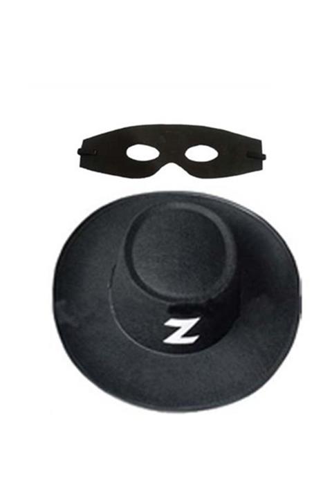 Go İthalat Zorro Şapka Maske Set Yetişkin