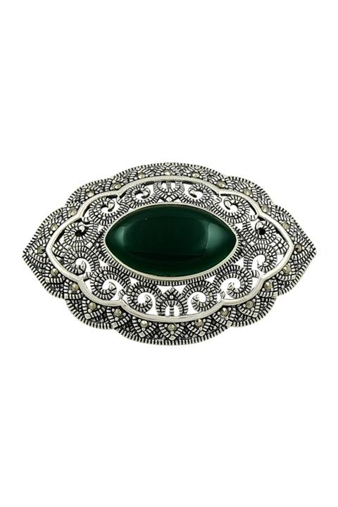 Gümüşhanesilver Markazit Taşlı Broş