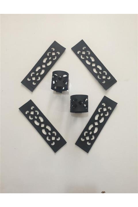 beyazıtshop Peçete Yüzüğü 6 'lı Set S.deri Siyah