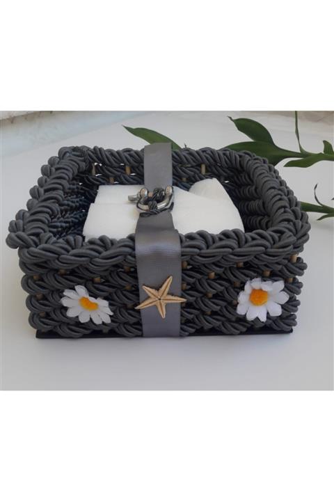 NaturelHomeArt Kordon Ip Peçetelik,gezegen Model Antrasit Peçetelik,dekoratif Peçetelik,büyük Peçetelik,nha