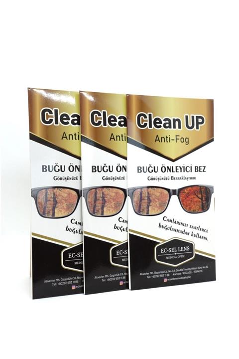 Clean Up Buğu Öneliyici Anti Fog 3lü Gözlük Bezi