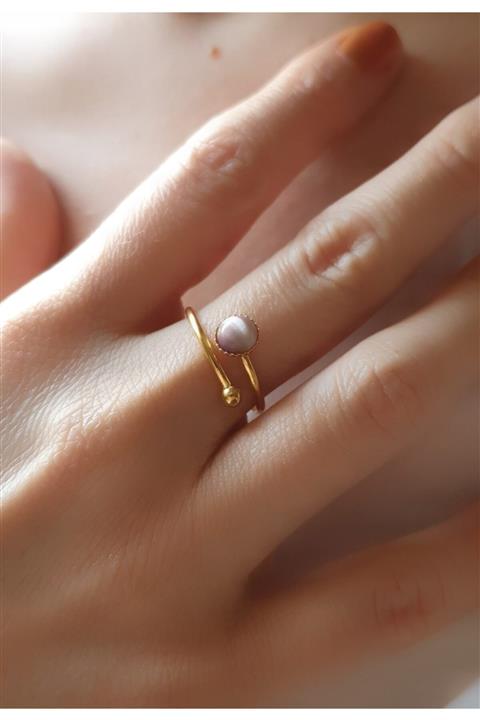 LOVI Kadın Mor Kedigözü Taşlı Ayarlanabilir Yüzük