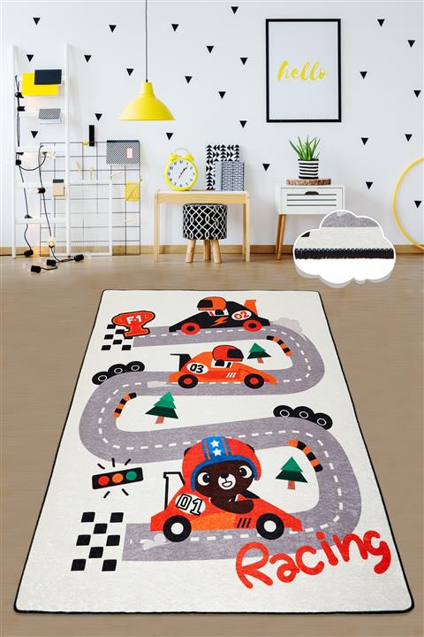 Dolce Tocco Modern Tasarım Dt2849 Bebek Çocuk Kreş Oyun Halısı Leke Tutmayan Yıkanabilir Kaymaz Taban