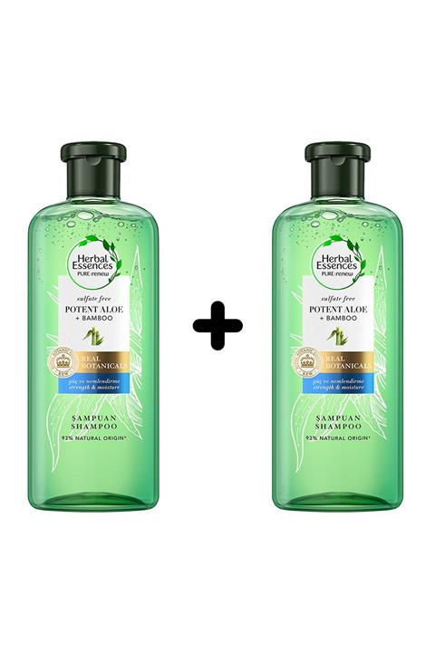 Herbal Essences Sülfatsız Güç Ve Nem Aloe + Bambu Şampuan 2'li (2x380 Ml)